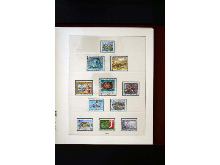 1850/1988, gestempelte Sammlung mit u.a. Mi.-Nr. 1 (2), 2 (2), 10-15I, 10-15II, 161-77, 518-23, 555, Bl.1 (Fotoattest Zenker 