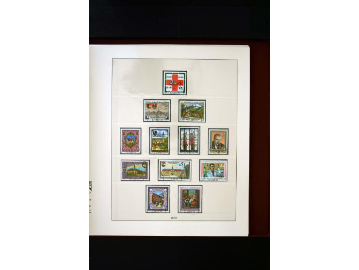 1850/1988, gestempelte Sammlung mit u.a. Mi.-Nr. 1 (2), 2 (2), 10-15I, 10-15II, 161-77, 518-23, 555, Bl.1 (Fotoattest Zenker 