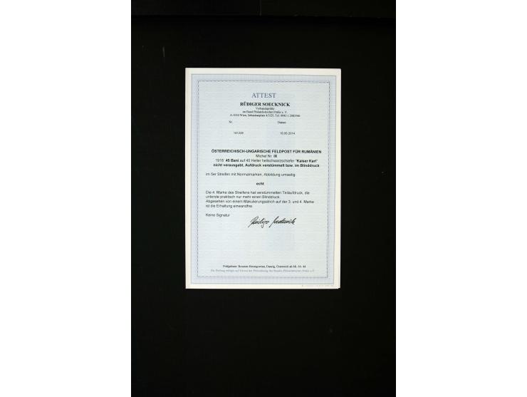 1918, Nicht verausgabte Werte , interessante kleine Lagerpartie mit diversen Abarten, dabei Einheiten mit und ohne Aufdruck, 