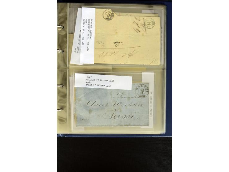 1858/70, 33 unfrankierte Inlandsbriefe (wenige Vorderseiten) mit meist klaren Stempel, dabei viele verschiedene Orte, interes
