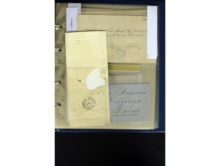 1858/70, 33 unfrankierte Inlandsbriefe (wenige Vorderseiten) mit meist klaren Stempel, dabei viele verschiedene Orte, interes