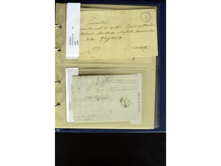 1858/70, 33 unfrankierte Inlandsbriefe (wenige Vorderseiten) mit meist klaren Stempel, dabei viele verschiedene Orte, interes