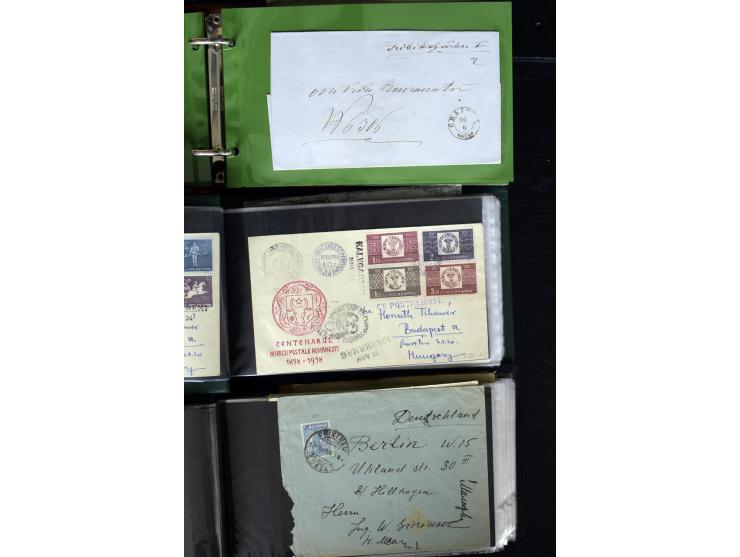 1860/1980 (ca.), umfangreicher Bestand mit nach Angaben ca. 800 Stück, dabei bis ca. 1952 rund 400 Belege mit viel Bedarfspos
