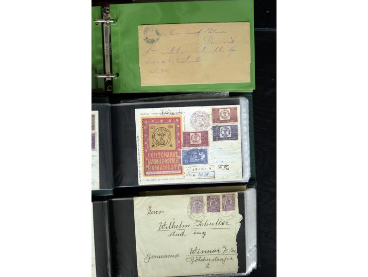 1860/1980 (ca.), umfangreicher Bestand mit nach Angaben ca. 800 Stück, dabei bis ca. 1952 rund 400 Belege mit viel Bedarfspos