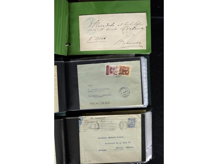 1860/1980 (ca.), umfangreicher Bestand mit nach Angaben ca. 800 Stück, dabei bis ca. 1952 rund 400 Belege mit viel Bedarfspos