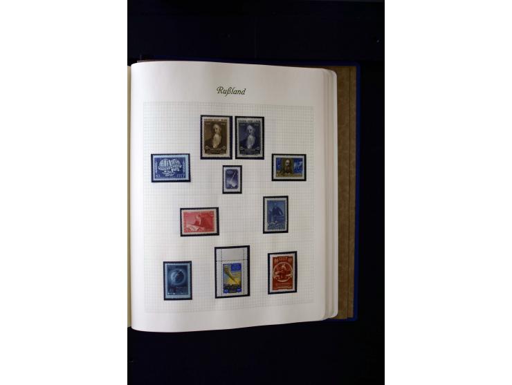 1858/1959, postfrische, ungebrauchte und gestempelte Sammlung mit u.a. Mi.-Nr. 390-91 C, 400Bb, 527, Bl.11A+B, 1527-34 etc., 