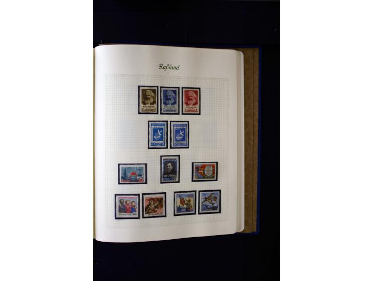 1858/1959, postfrische, ungebrauchte und gestempelte Sammlung mit u.a. Mi.-Nr. 390-91 C, 400Bb, 527, Bl.11A+B, 1527-34 etc., 
