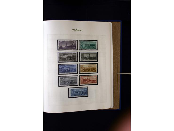 1858/1959, postfrische, ungebrauchte und gestempelte Sammlung mit u.a. Mi.-Nr. 390-91 C, 400Bb, 527, Bl.11A+B, 1527-34 etc., 