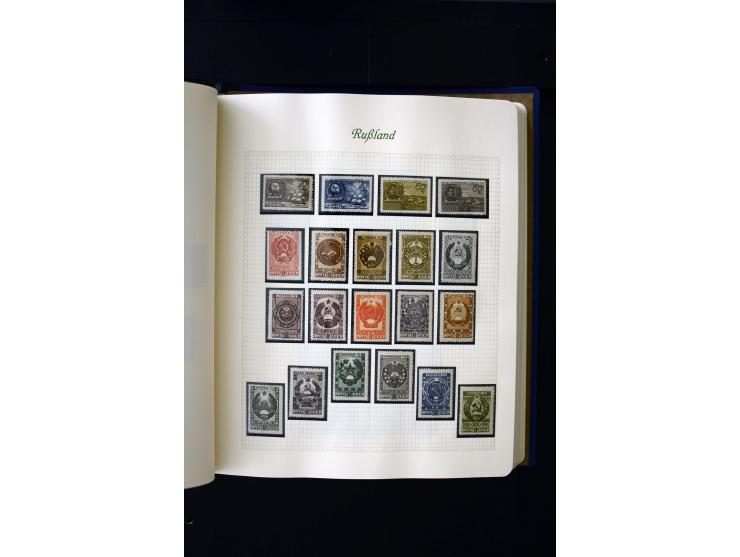 1858/1959, postfrische, ungebrauchte und gestempelte Sammlung mit u.a. Mi.-Nr. 390-91 C, 400Bb, 527, Bl.11A+B, 1527-34 etc., 