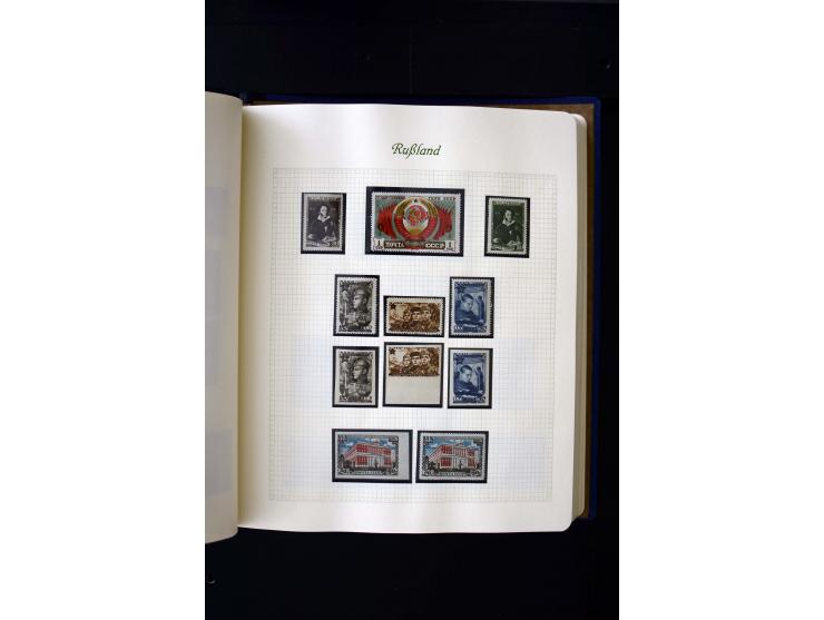 1858/1959, postfrische, ungebrauchte und gestempelte Sammlung mit u.a. Mi.-Nr. 390-91 C, 400Bb, 527, Bl.11A+B, 1527-34 etc., 