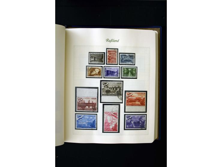 1858/1959, postfrische, ungebrauchte und gestempelte Sammlung mit u.a. Mi.-Nr. 390-91 C, 400Bb, 527, Bl.11A+B, 1527-34 etc., 
