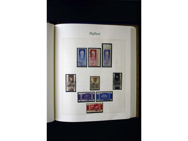1858/1959, postfrische, ungebrauchte und gestempelte Sammlung mit u.a. Mi.-Nr. 390-91 C, 400Bb, 527, Bl.11A+B, 1527-34 etc., 