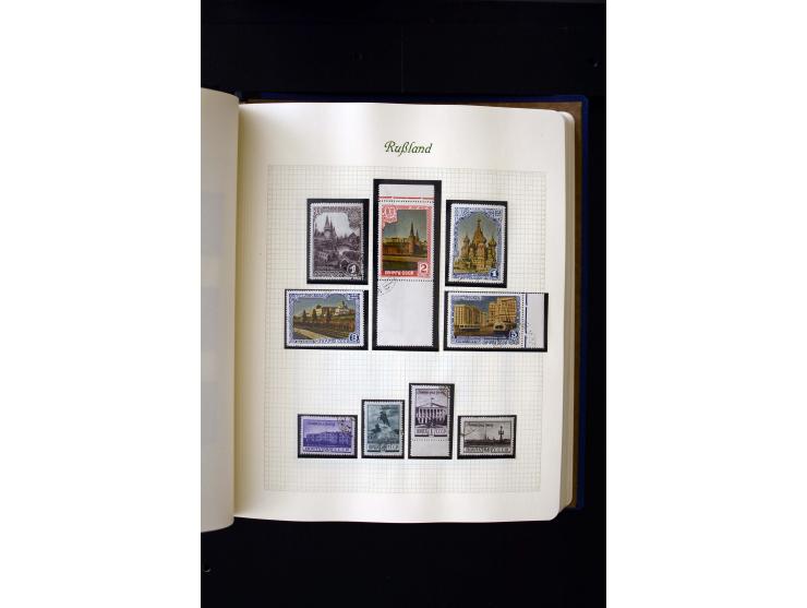 1858/1959, postfrische, ungebrauchte und gestempelte Sammlung mit u.a. Mi.-Nr. 390-91 C, 400Bb, 527, Bl.11A+B, 1527-34 etc., 