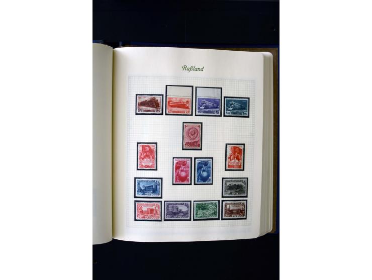 1858/1959, postfrische, ungebrauchte und gestempelte Sammlung mit u.a. Mi.-Nr. 390-91 C, 400Bb, 527, Bl.11A+B, 1527-34 etc., 