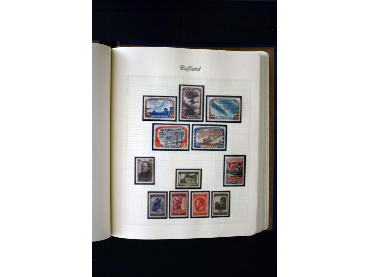 1858/1959, postfrische, ungebrauchte und gestempelte Sammlung mit u.a. Mi.-Nr. 390-91 C, 400Bb, 527, Bl.11A+B, 1527-34 etc., 
