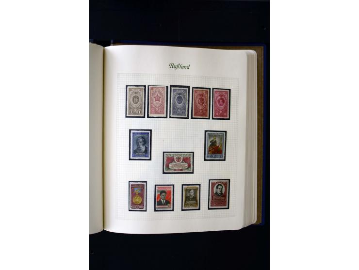 1858/1959, postfrische, ungebrauchte und gestempelte Sammlung mit u.a. Mi.-Nr. 390-91 C, 400Bb, 527, Bl.11A+B, 1527-34 etc., 
