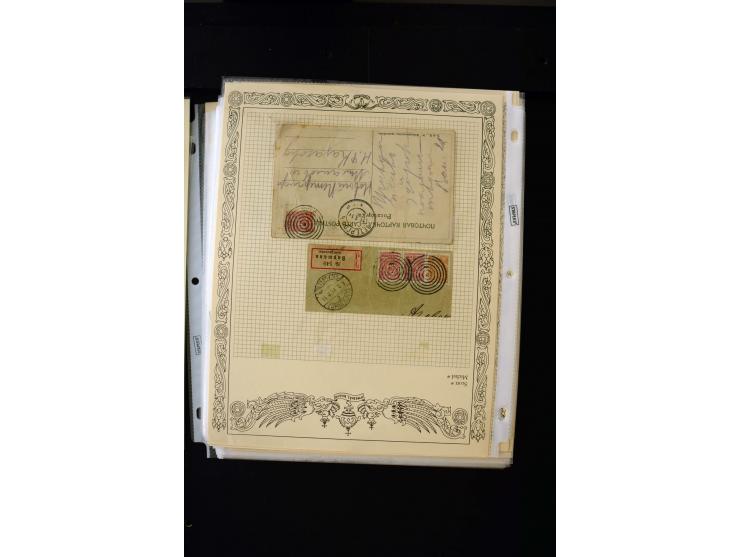 STUMME KRIEGSSTEMPEL: 1914/17, umfangreiche Sammlung von übe 1100 Marken/Briefstücken und Briefen/Karten, dabei viele veschie