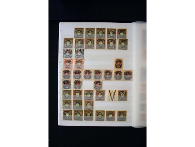 1920/21, umfangreiche Sammlung von über 1800 Marken und 11 Briefen und Karten, dabei viele Einheiten sowie Zwischenstege, tei