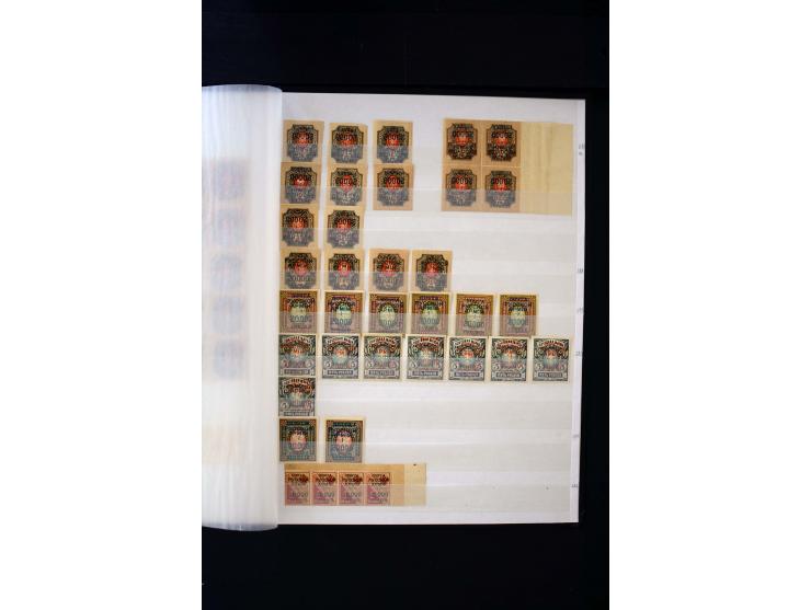 1920/21, umfangreiche Sammlung von über 1800 Marken und 11 Briefen und Karten, dabei viele Einheiten sowie Zwischenstege, tei