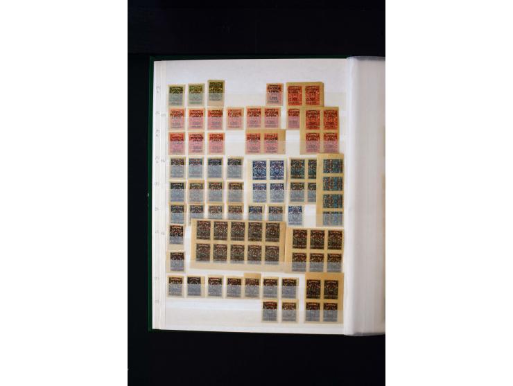 1920/21, umfangreiche Sammlung von über 1800 Marken und 11 Briefen und Karten, dabei viele Einheiten sowie Zwischenstege, tei
