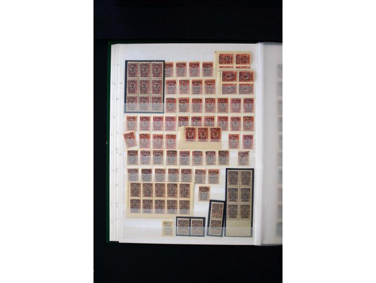1920/21, umfangreiche Sammlung von über 1800 Marken und 11 Briefen und Karten, dabei viele Einheiten sowie Zwischenstege, tei