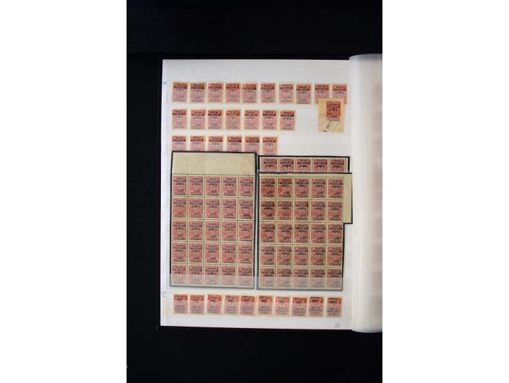 1920/21, umfangreiche Sammlung von über 1800 Marken und 11 Briefen und Karten, dabei viele Einheiten sowie Zwischenstege, tei