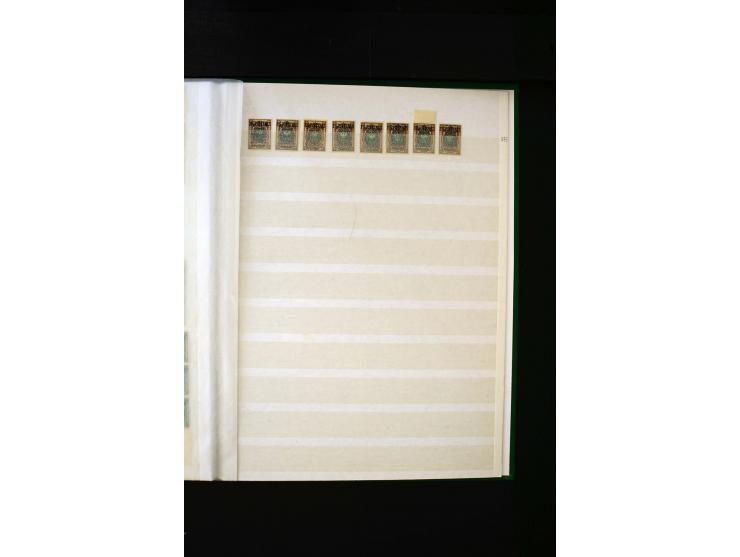 1920/21, umfangreiche Sammlung von über 1800 Marken und 11 Briefen und Karten, dabei viele Einheiten sowie Zwischenstege, tei