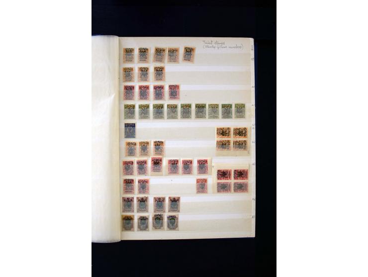 1920/21, umfangreiche Sammlung von über 1800 Marken und 11 Briefen und Karten, dabei viele Einheiten sowie Zwischenstege, tei