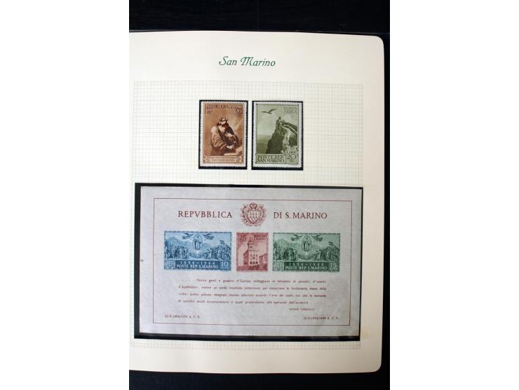 1877/1959, postfrische, ungebrauchte und etwas gestempelte Sammlung mit u.a. Mi.-Nr. 145-62, 165-74, 175-79, 184-91, 198-201,