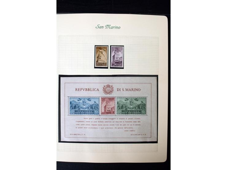1877/1959, postfrische, ungebrauchte und etwas gestempelte Sammlung mit u.a. Mi.-Nr. 145-62, 165-74, 175-79, 184-91, 198-201,