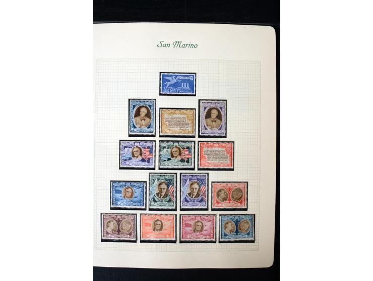 1877/1959, postfrische, ungebrauchte und etwas gestempelte Sammlung mit u.a. Mi.-Nr. 145-62, 165-74, 175-79, 184-91, 198-201,