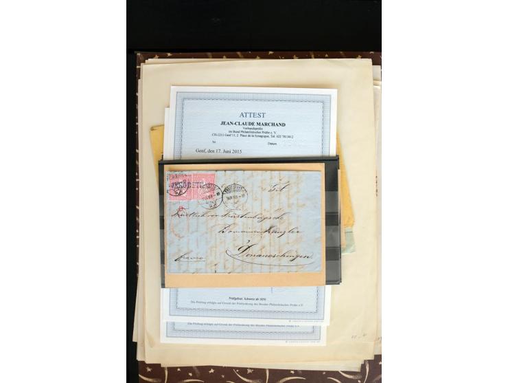 1843/1960 (ca.), sehr schöner alter Sammlungsbestand in 2 Alben, insbesondere bei den frühen Ausgaben mit vielen besseren Stü
