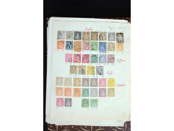 1843/1960 (ca.), sehr schöner alter Sammlungsbestand in 2 Alben, insbesondere bei den frühen Ausgaben mit vielen besseren Stü