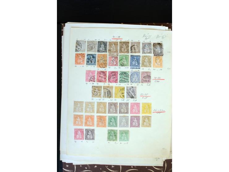 1843/1960 (ca.), sehr schöner alter Sammlungsbestand in 2 Alben, insbesondere bei den frühen Ausgaben mit vielen besseren Stü