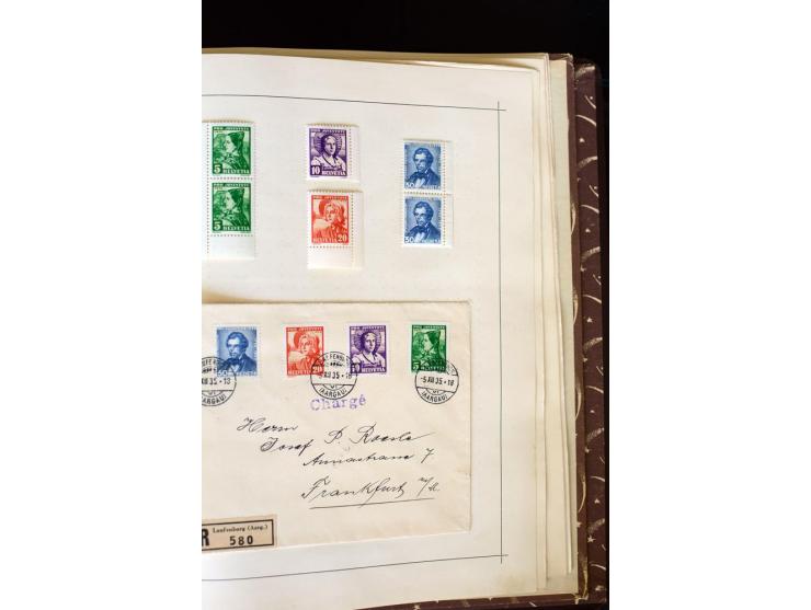 1843/1960 (ca.), sehr schöner alter Sammlungsbestand in 2 Alben, insbesondere bei den frühen Ausgaben mit vielen besseren Stü