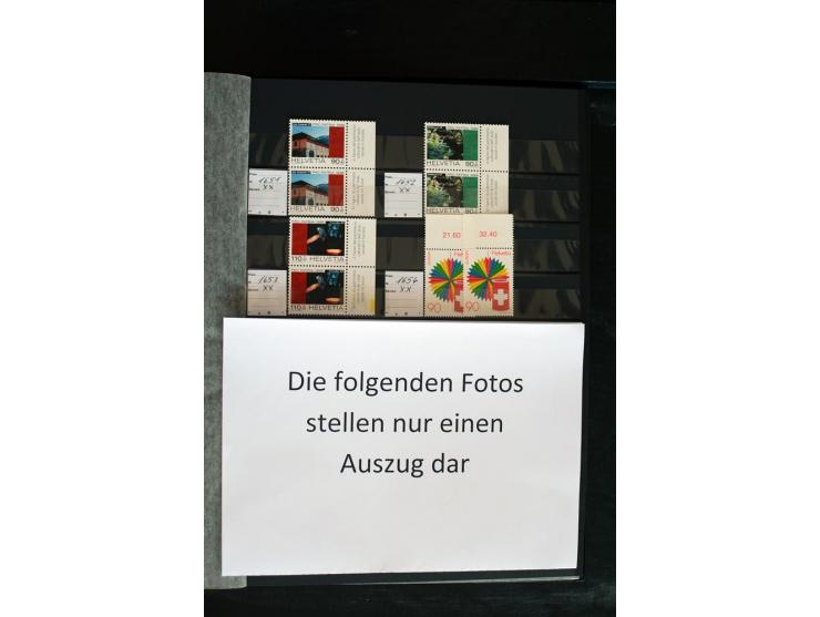 1843/2007, postfrische, ungebrauchte und gestempelte Sammlung mit u.a. Zürich 1I Esslinger Probedruck (repariert), Bundespost