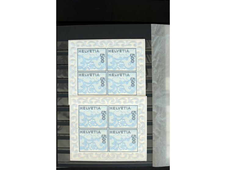 1843/2007, postfrische, ungebrauchte und gestempelte Sammlung mit u.a. Zürich 1I Esslinger Probedruck (repariert), Bundespost