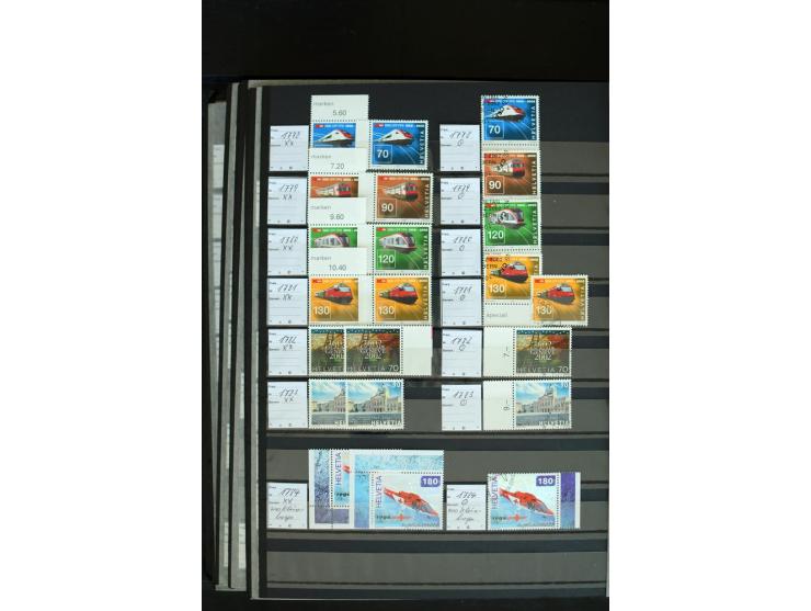 1843/2007, postfrische, ungebrauchte und gestempelte Sammlung mit u.a. Zürich 1I Esslinger Probedruck (repariert), Bundespost