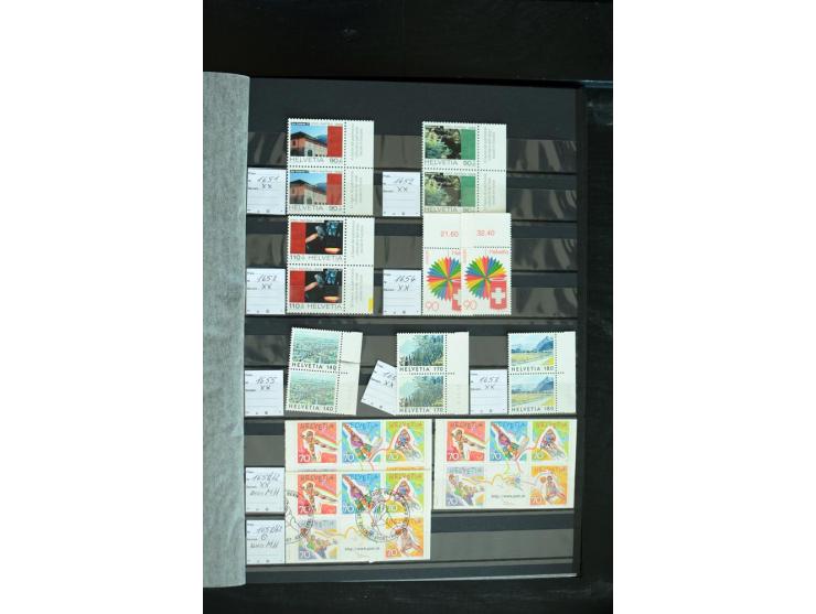1843/2007, postfrische, ungebrauchte und gestempelte Sammlung mit u.a. Zürich 1I Esslinger Probedruck (repariert), Bundespost