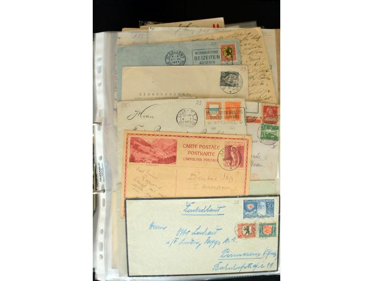 1843/2007, postfrische, ungebrauchte und gestempelte Sammlung mit u.a. Zürich 1I Esslinger Probedruck (repariert), Bundespost