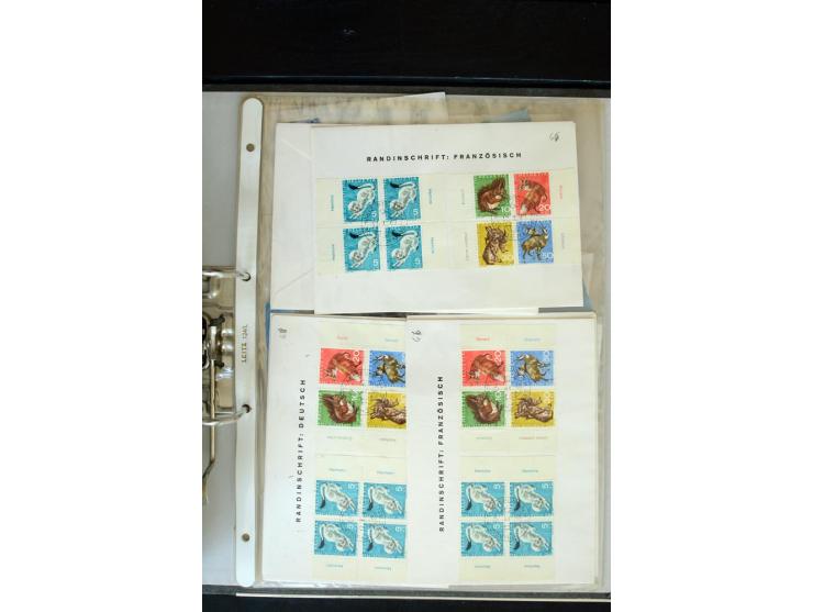 1843/2007, postfrische, ungebrauchte und gestempelte Sammlung mit u.a. Zürich 1I Esslinger Probedruck (repariert), Bundespost