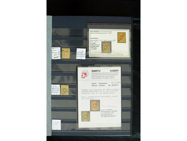 1843/2007, postfrische, ungebrauchte und gestempelte Sammlung mit u.a. Zürich 1I Esslinger Probedruck (repariert), Bundespost
