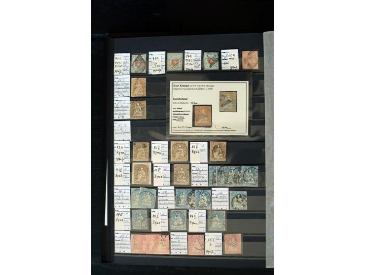 1843/2007, postfrische, ungebrauchte und gestempelte Sammlung mit u.a. Zürich 1I Esslinger Probedruck (repariert), Bundespost