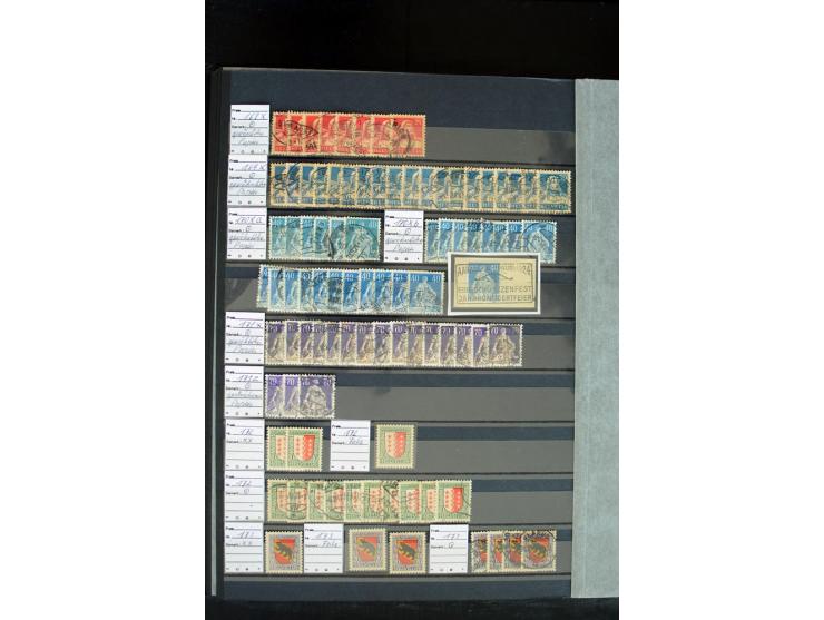 1843/2007, postfrische, ungebrauchte und gestempelte Sammlung mit u.a. Zürich 1I Esslinger Probedruck (repariert), Bundespost