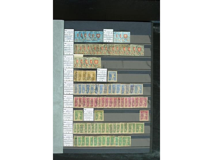 1843/2007, postfrische, ungebrauchte und gestempelte Sammlung mit u.a. Zürich 1I Esslinger Probedruck (repariert), Bundespost