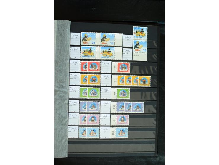 1843/2007, postfrische, ungebrauchte und gestempelte Sammlung mit u.a. Zürich 1I Esslinger Probedruck (repariert), Bundespost