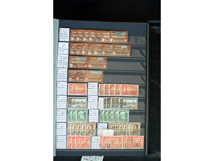 1843/2007, postfrische, ungebrauchte und gestempelte Sammlung mit u.a. Zürich 1I Esslinger Probedruck (repariert), Bundespost