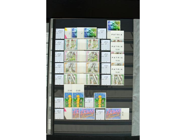 1843/2007, postfrische, ungebrauchte und gestempelte Sammlung mit u.a. Zürich 1I Esslinger Probedruck (repariert), Bundespost
