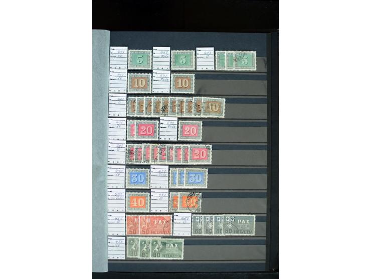 1843/2007, postfrische, ungebrauchte und gestempelte Sammlung mit u.a. Zürich 1I Esslinger Probedruck (repariert), Bundespost