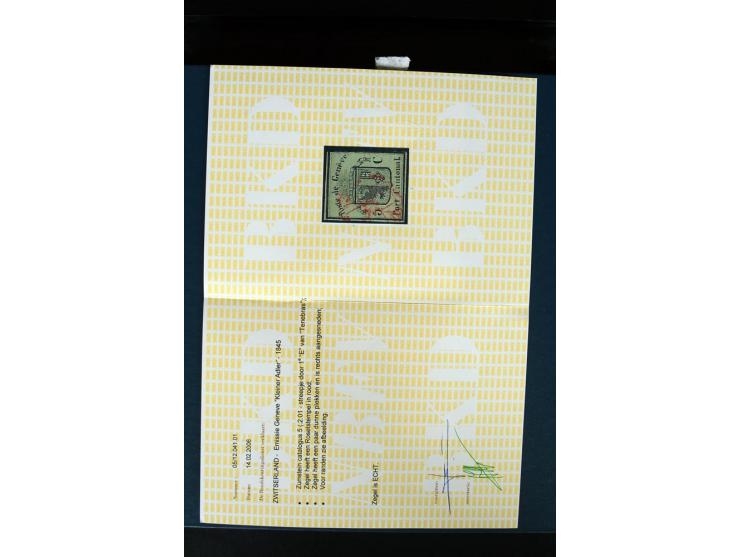 1845/1950, postfrische, ungebrauchte und gestempelte Sammlung mit u.a. Genf Mi.-Nr. 3, Bundespost 4, 5I, 5II, 6I, 447-59, daz